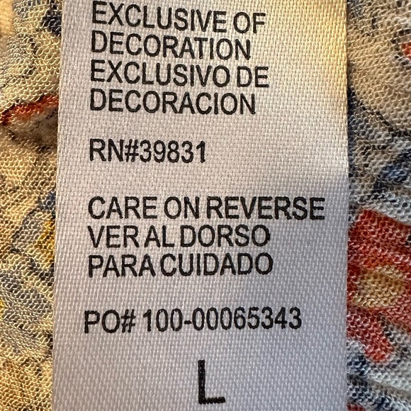 Democracy. Multicolored floral blouse. Worn once. - Picture 3 of 7